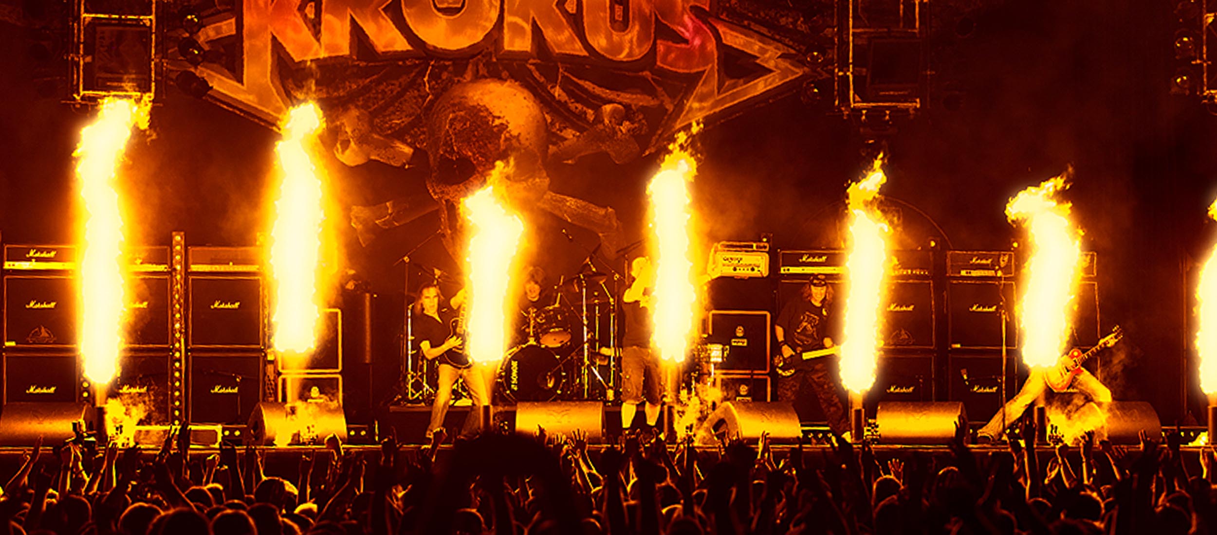 Textildruck als Backdrop für Konzert